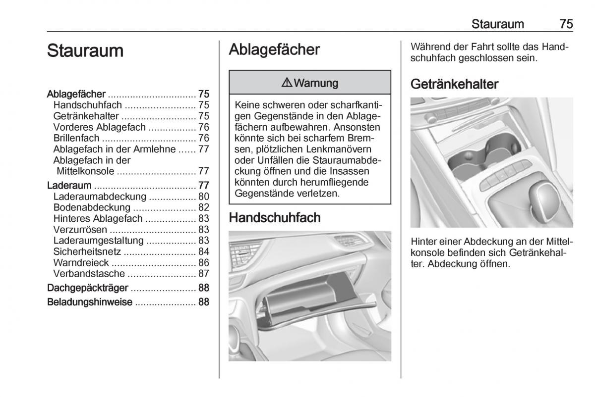 Opel Insignia B Handbuch / page 77