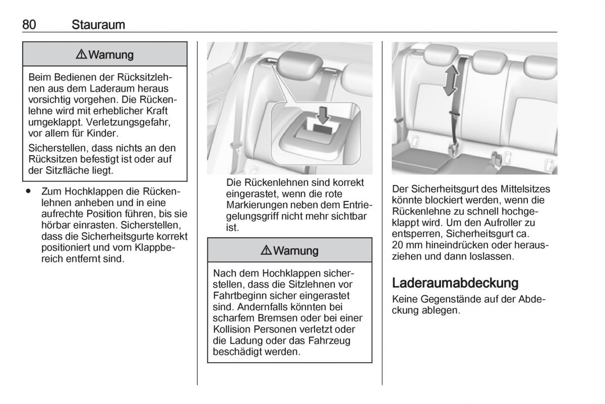 Opel Insignia B Handbuch / page 82