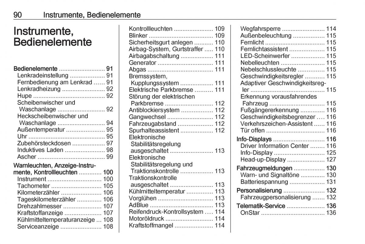 Opel Insignia B Handbuch / page 92