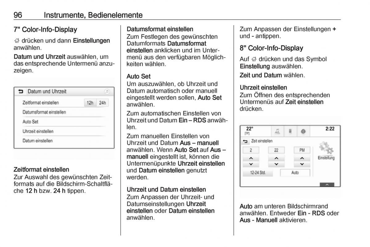 Opel Insignia B Handbuch / page 98