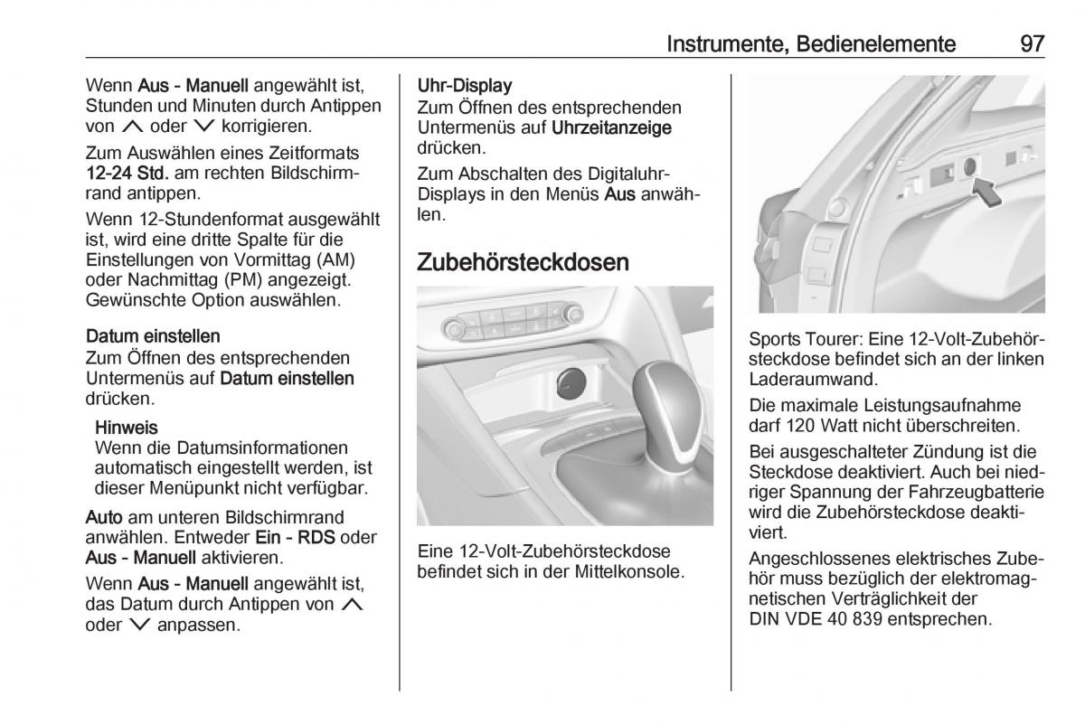 Opel Insignia B Handbuch / page 99