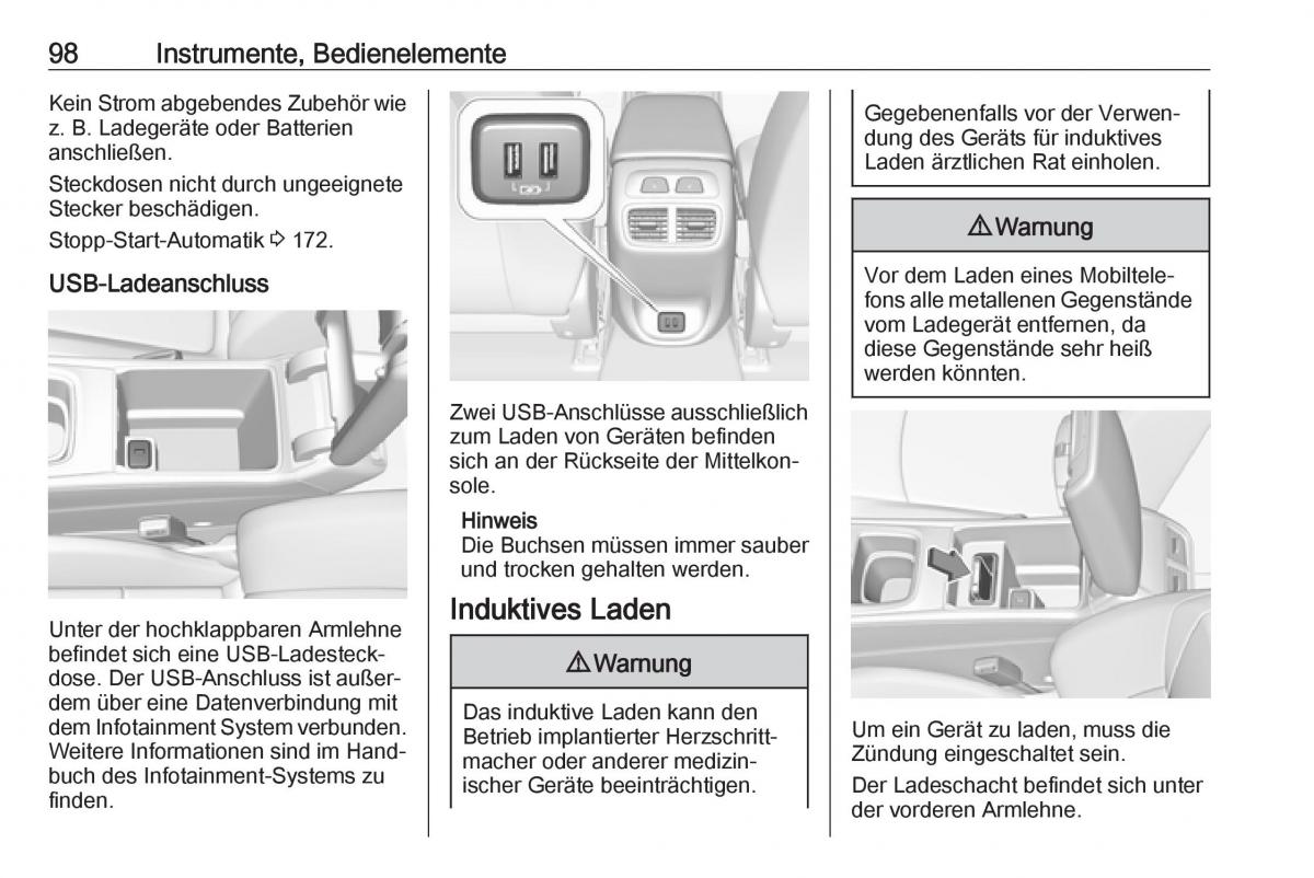 Opel Insignia B Handbuch / page 100