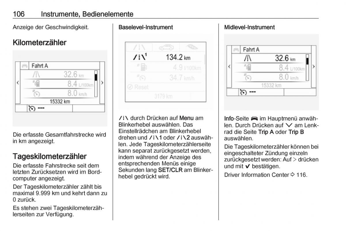 Opel Insignia B Handbuch / page 108