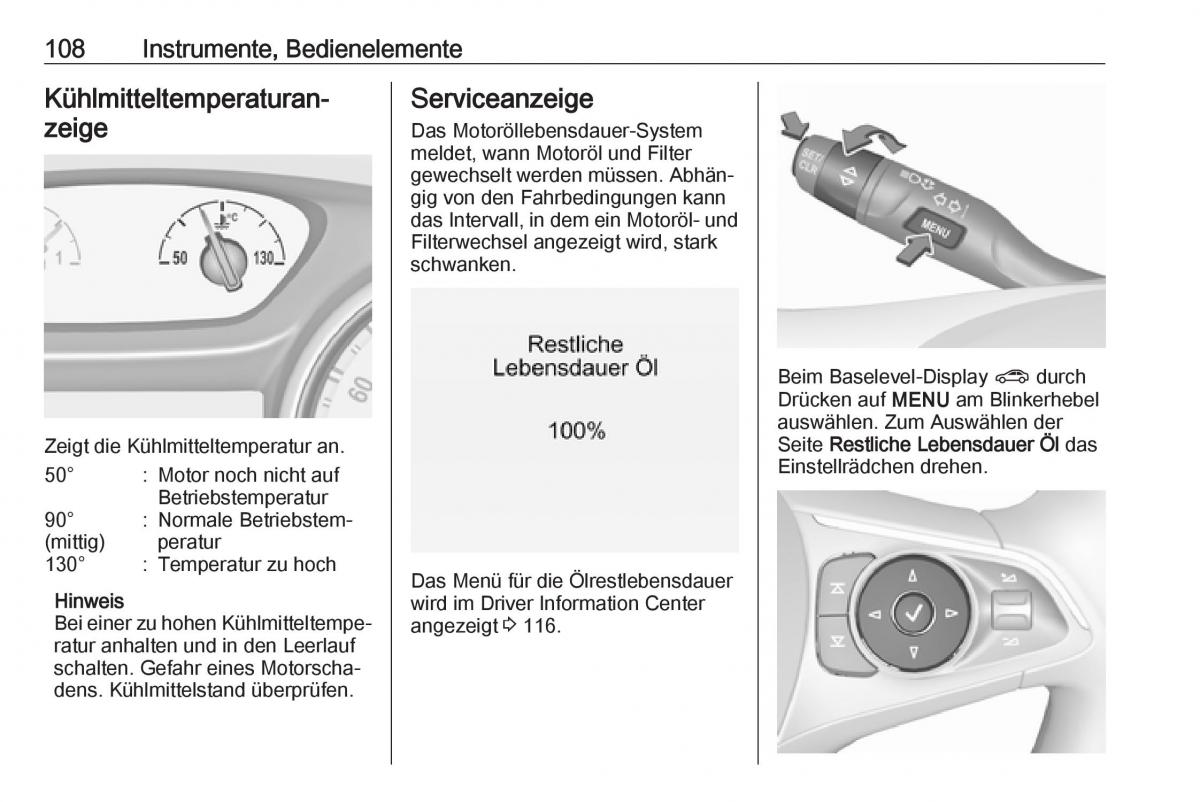 Opel Insignia B Handbuch / page 110