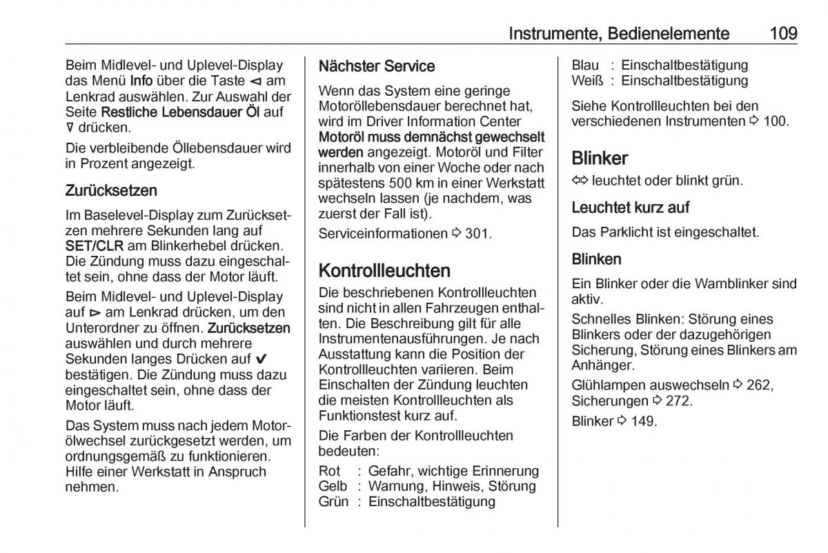 Opel Insignia B Handbuch / page 111