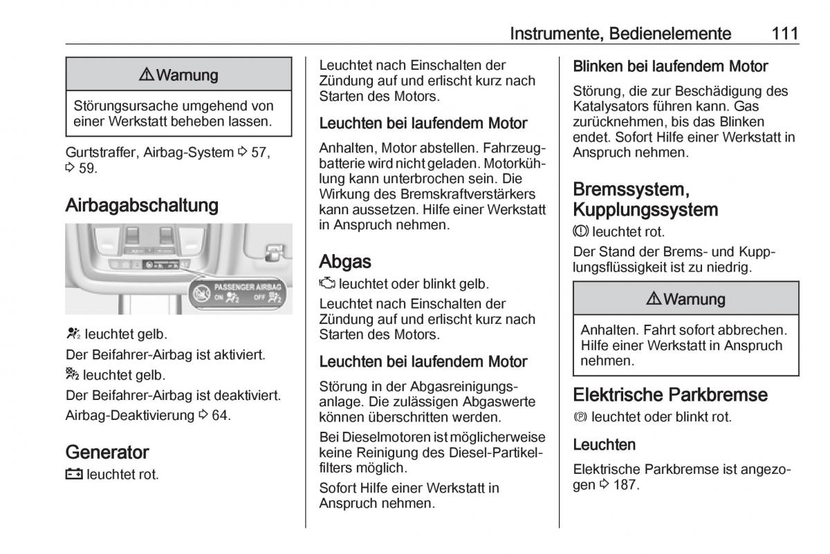 Opel Insignia B Handbuch / page 113