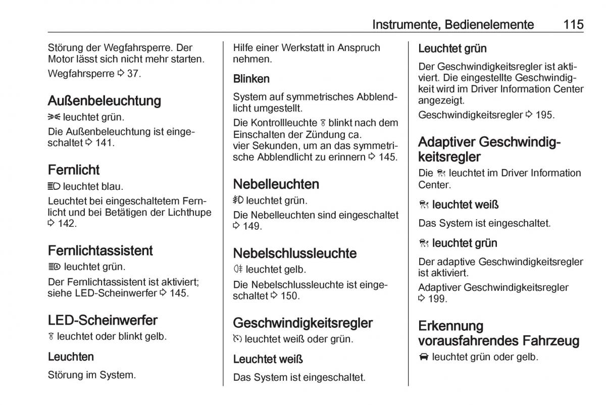 Opel Insignia B Handbuch / page 117