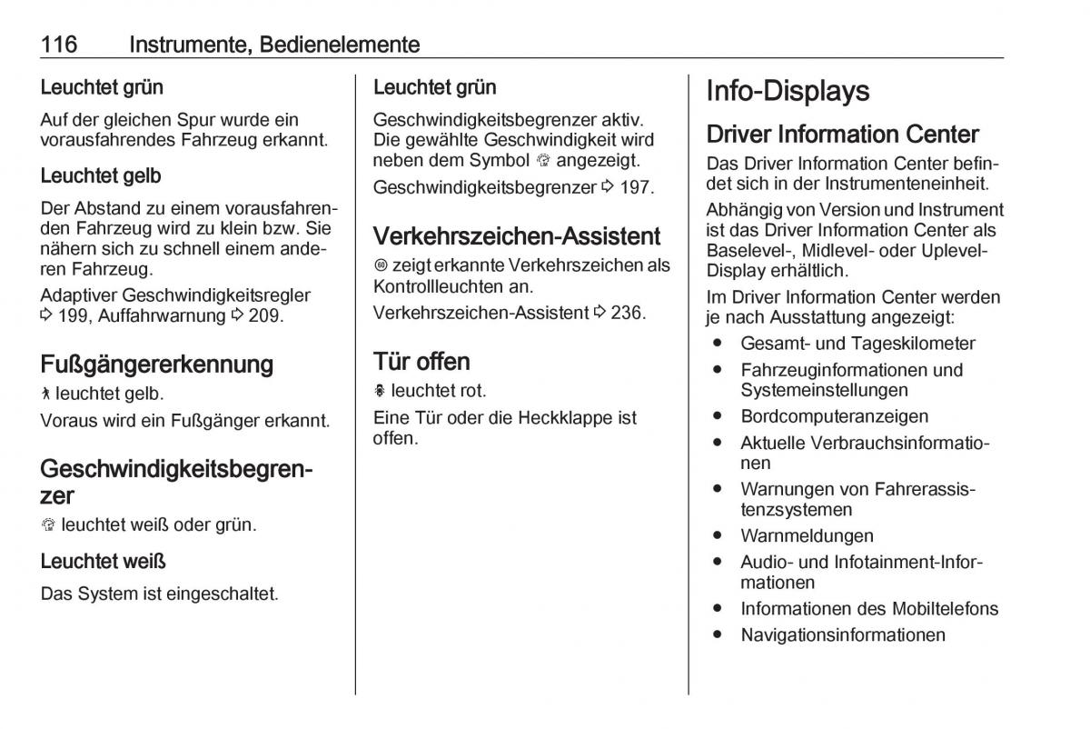 Opel Insignia B Handbuch / page 118