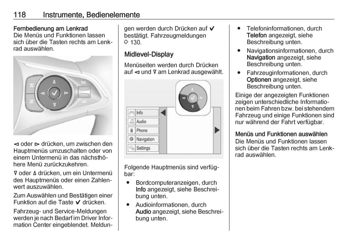 Opel Insignia B Handbuch / page 120