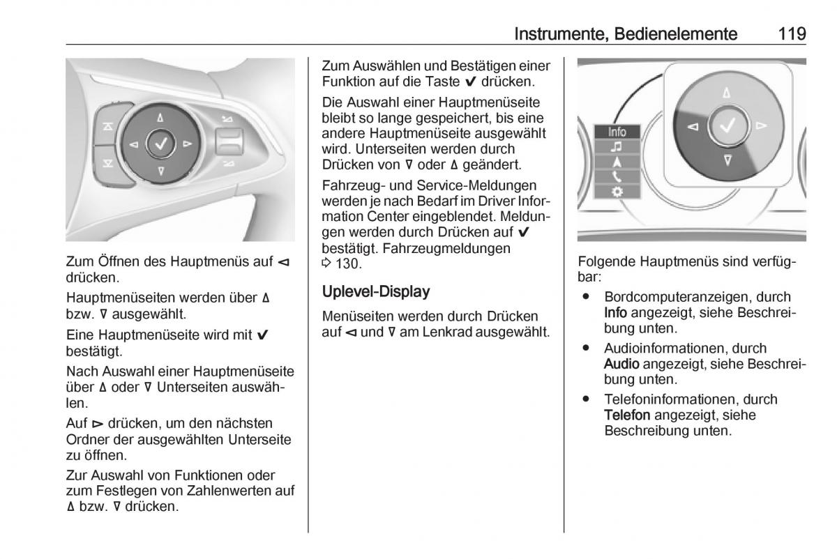 Opel Insignia B Handbuch / page 121