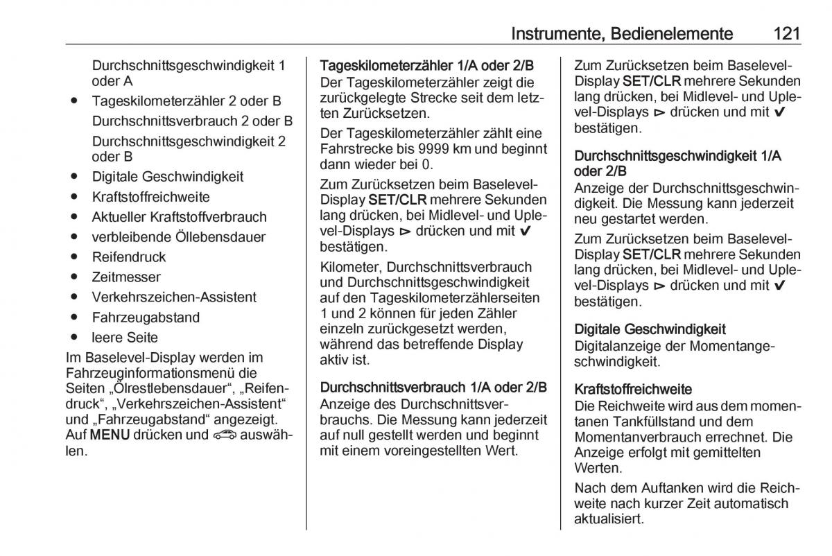 Opel Insignia B Handbuch / page 123