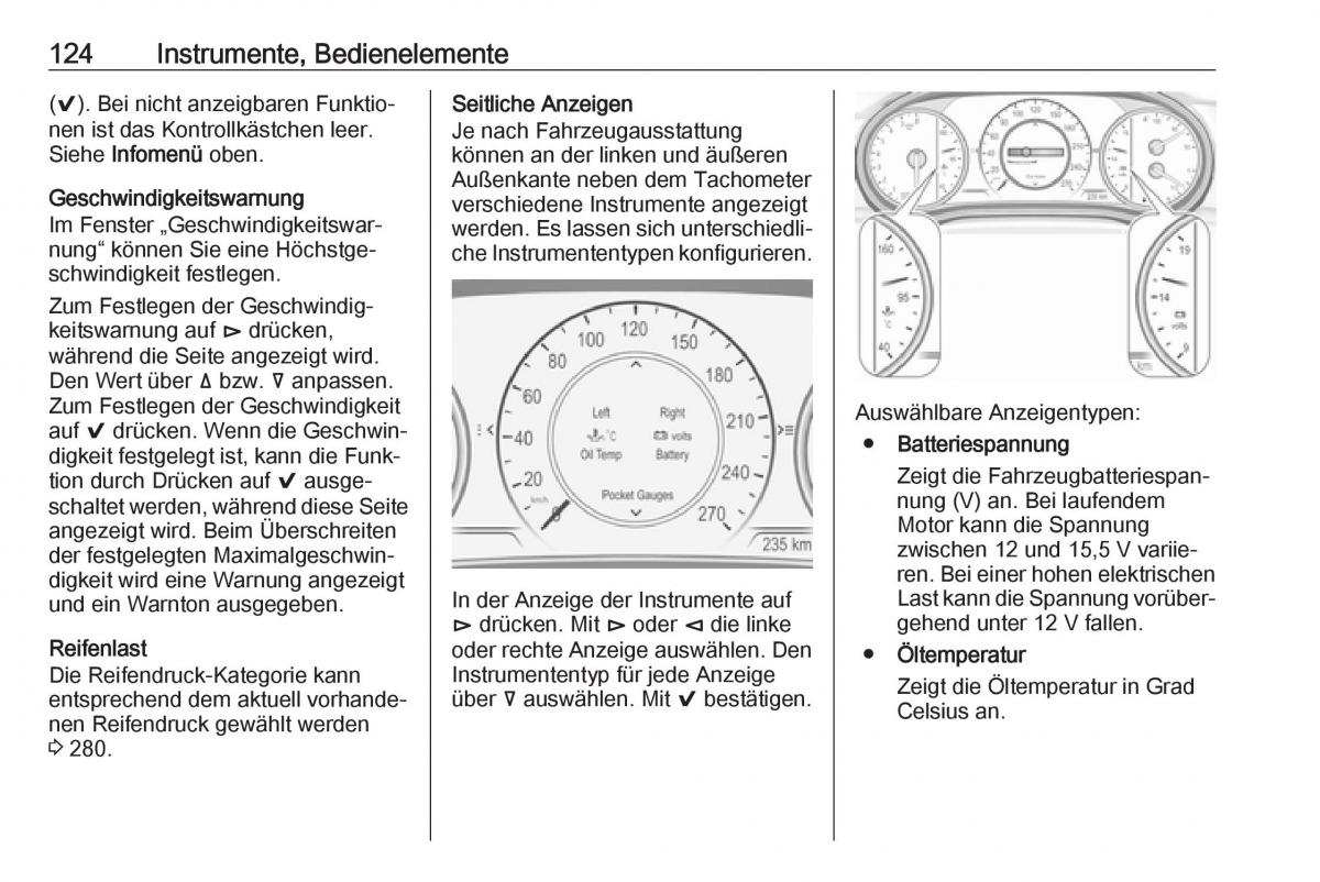 Opel Insignia B Handbuch / page 126