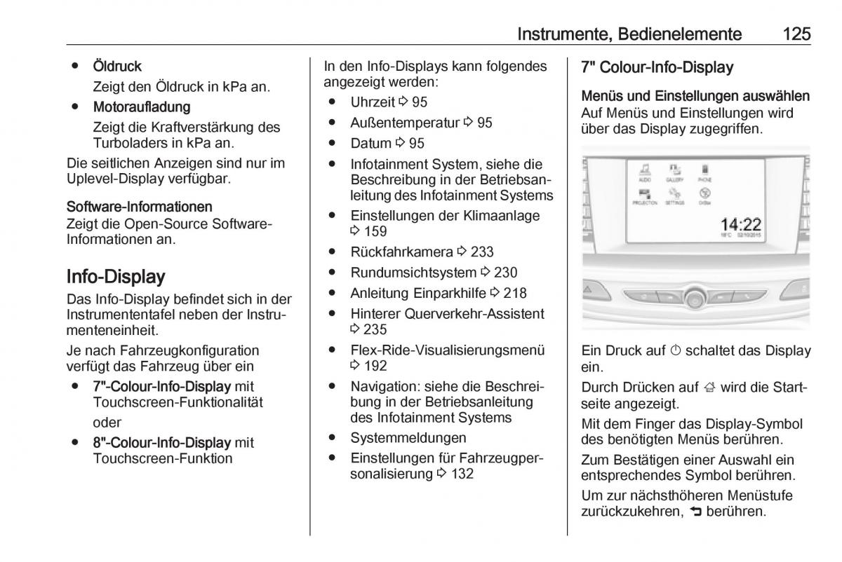 Opel Insignia B Handbuch / page 127