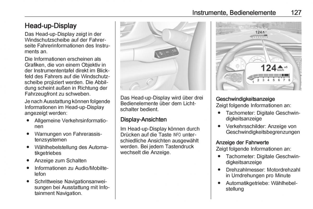 Opel Insignia B Handbuch / page 129