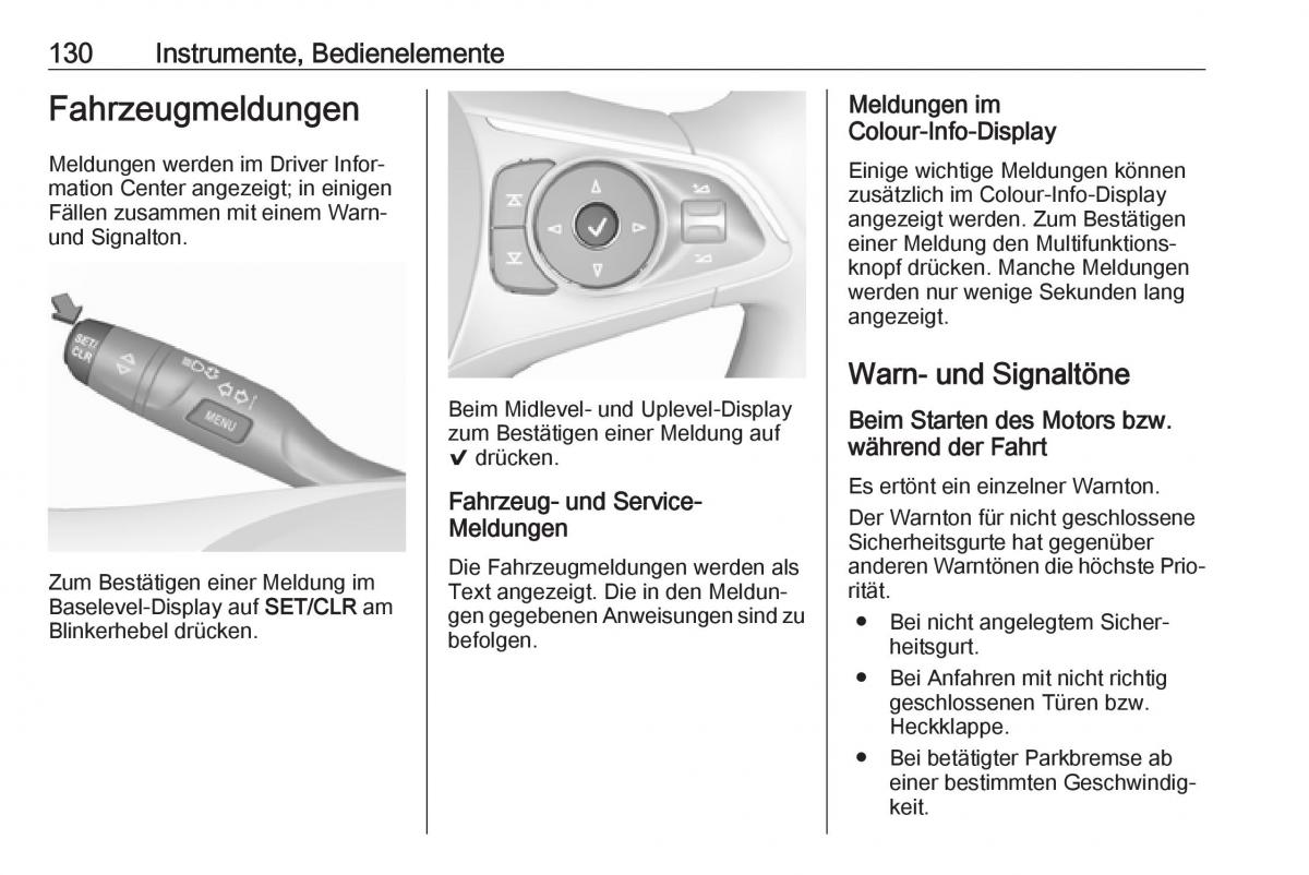 Opel Insignia B Handbuch / page 132