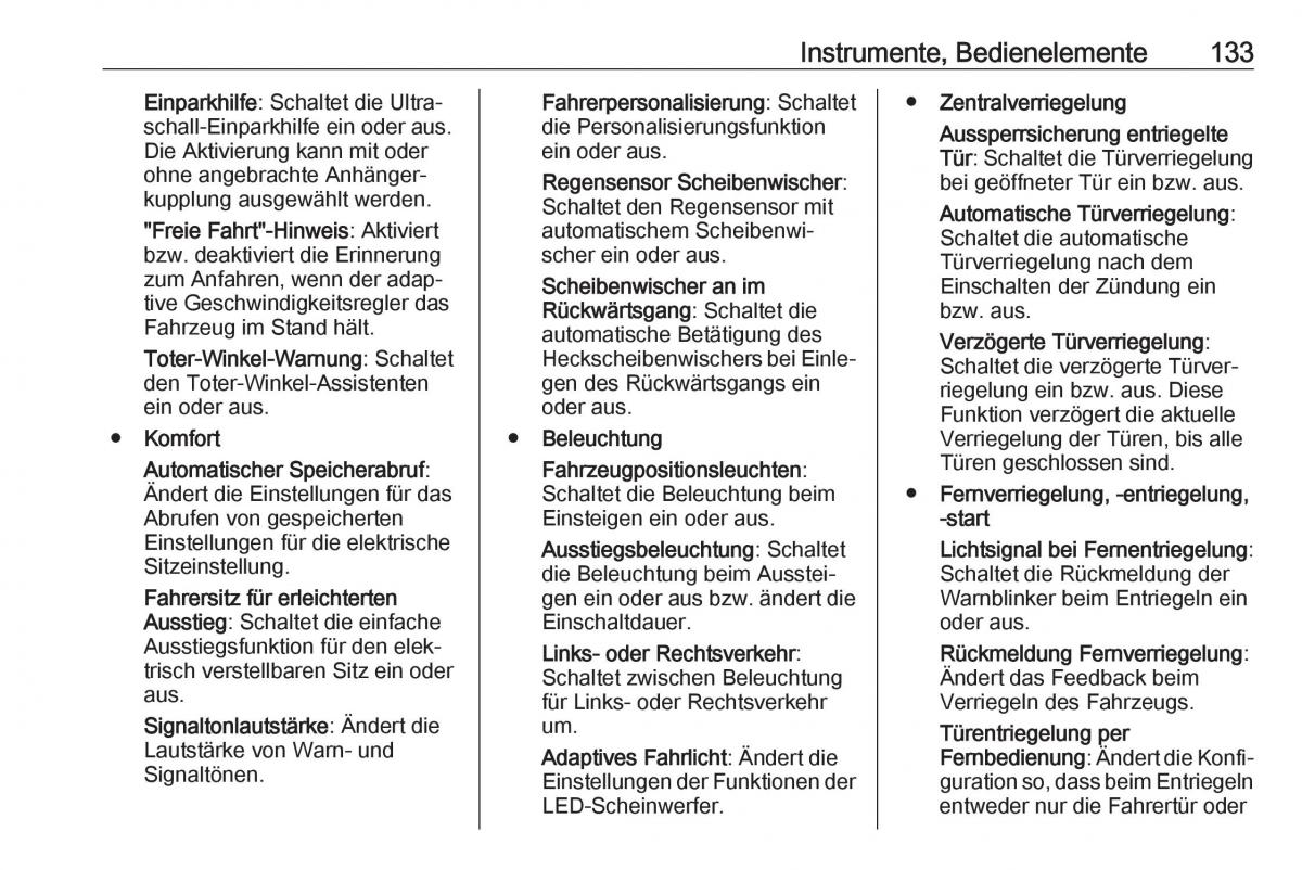 Opel Insignia B Handbuch / page 135