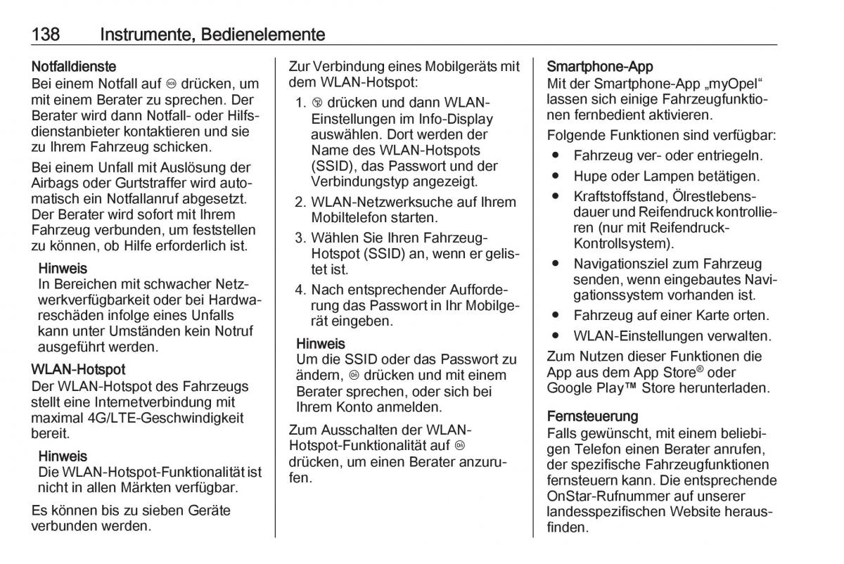 Opel Insignia B Handbuch / page 140