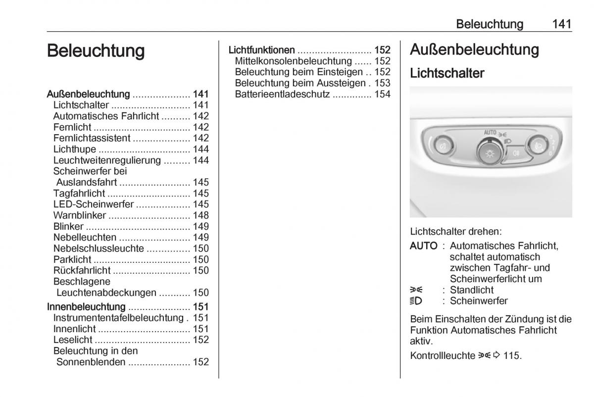 Opel Insignia B Handbuch / page 143