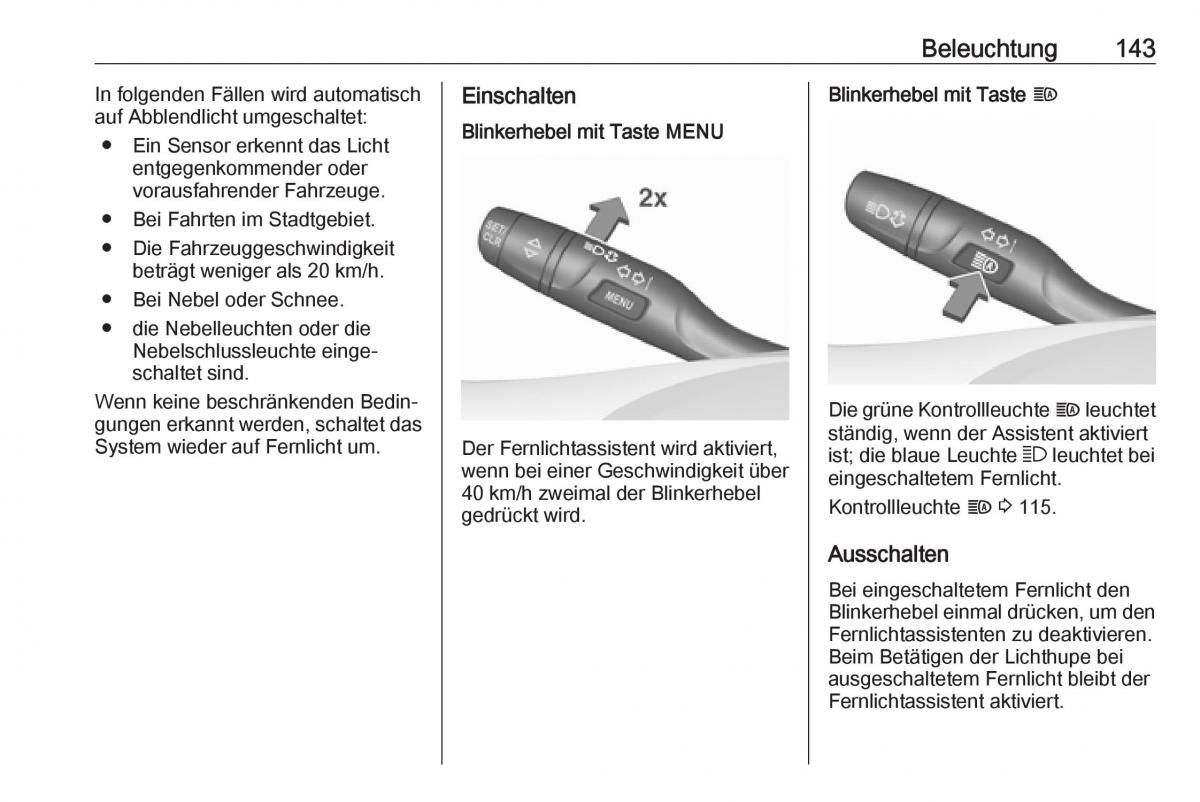 Opel Insignia B Handbuch / page 145