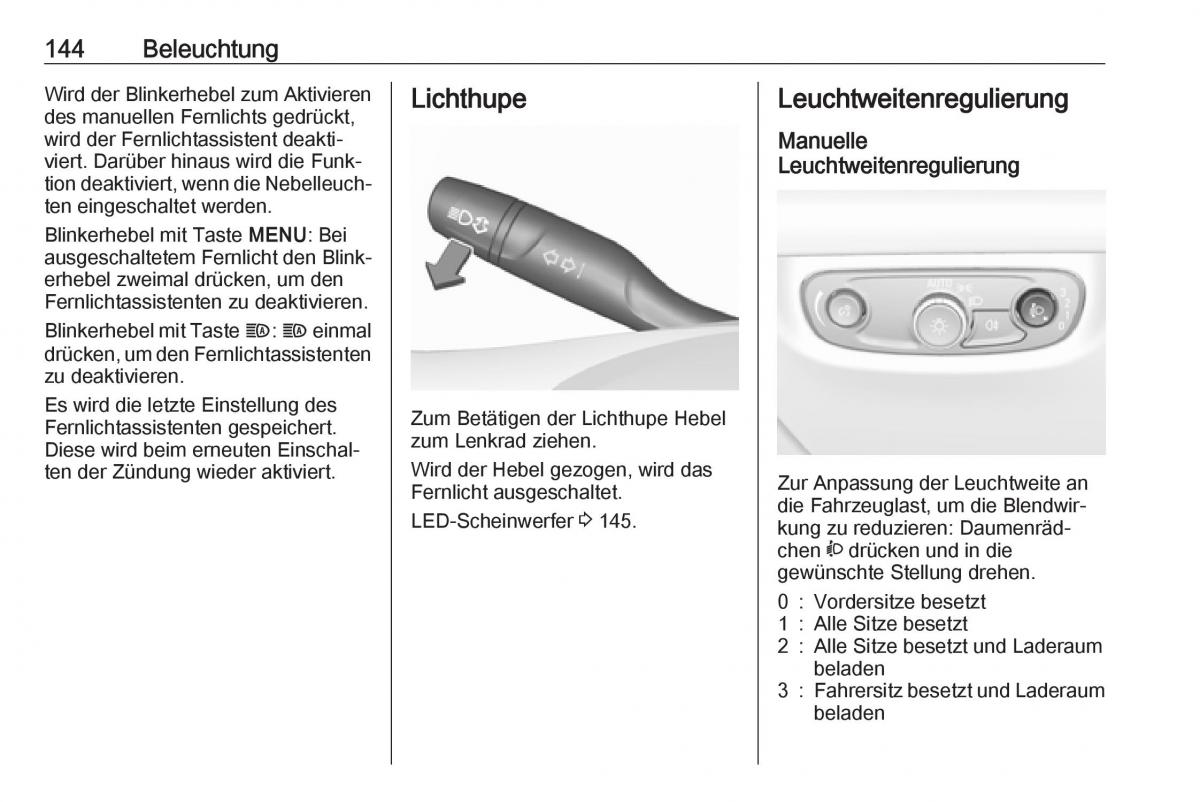 Opel Insignia B Handbuch / page 146