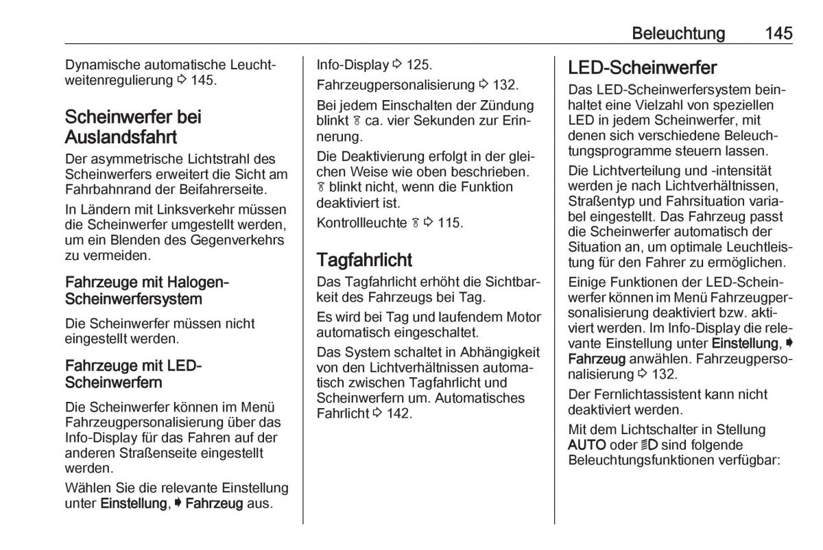 Opel Insignia B Handbuch / page 147