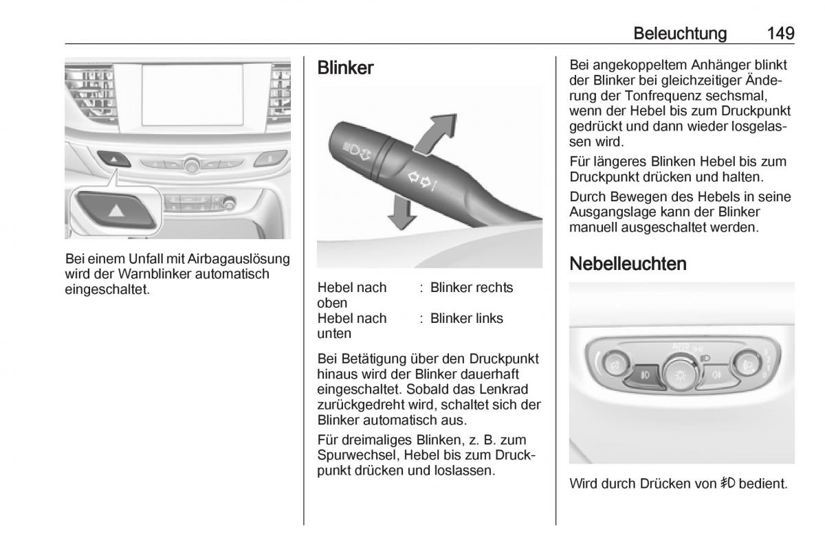 Opel Insignia B Handbuch / page 151