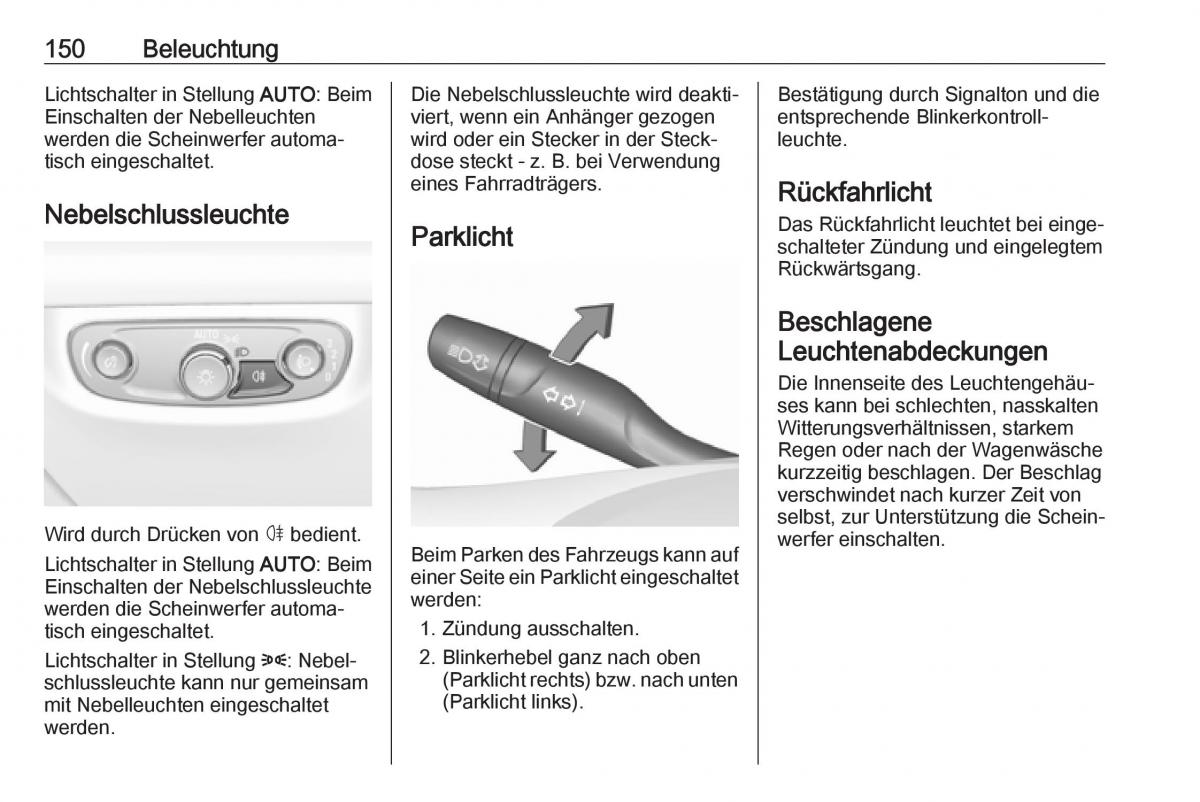 Opel Insignia B Handbuch / page 152