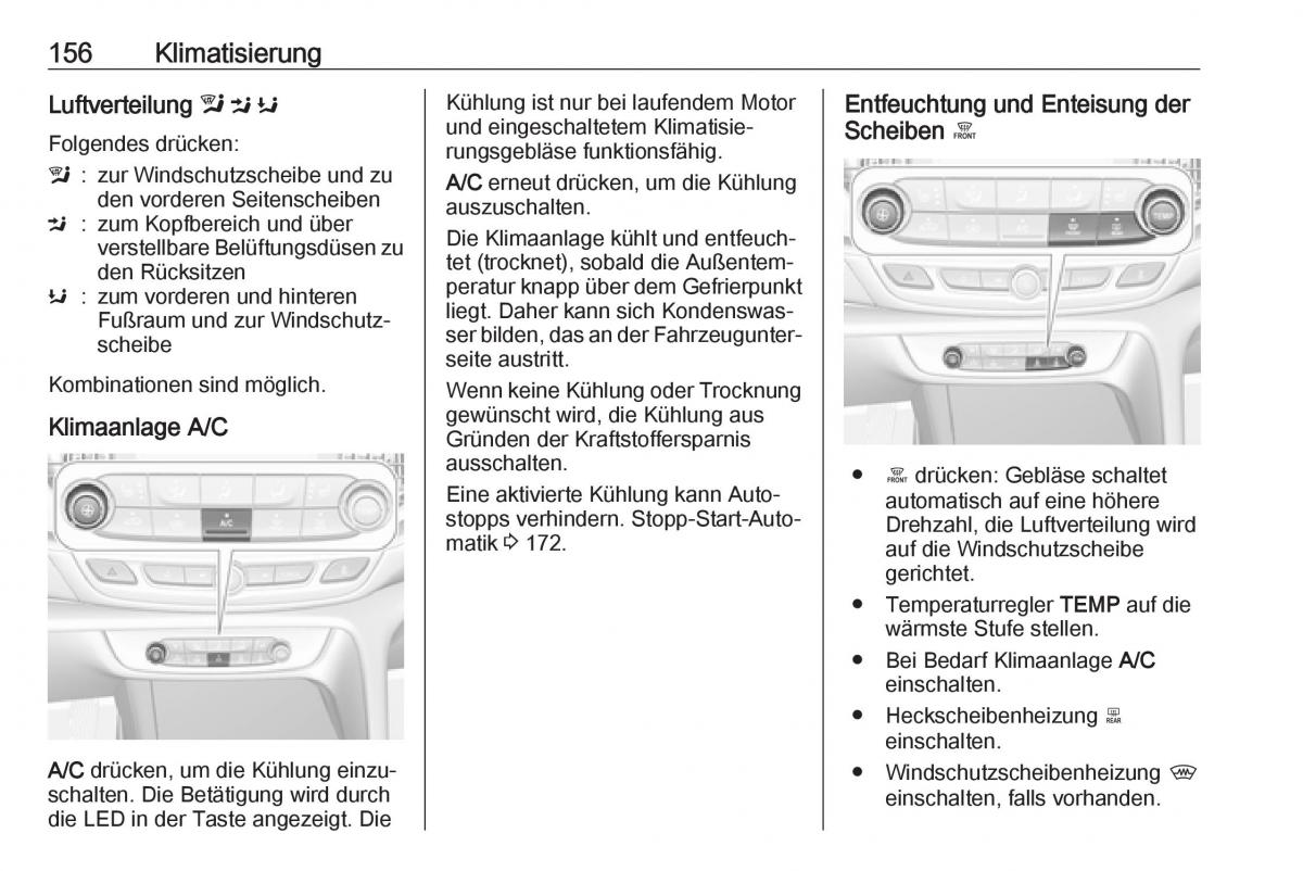 Opel Insignia B Handbuch / page 158