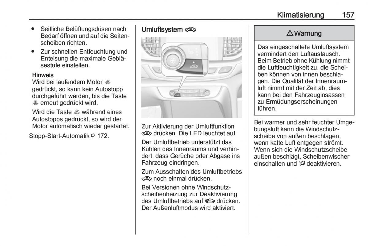 Opel Insignia B Handbuch / page 159