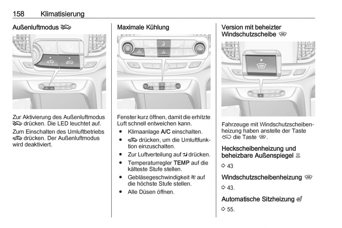 Opel Insignia B Handbuch / page 160