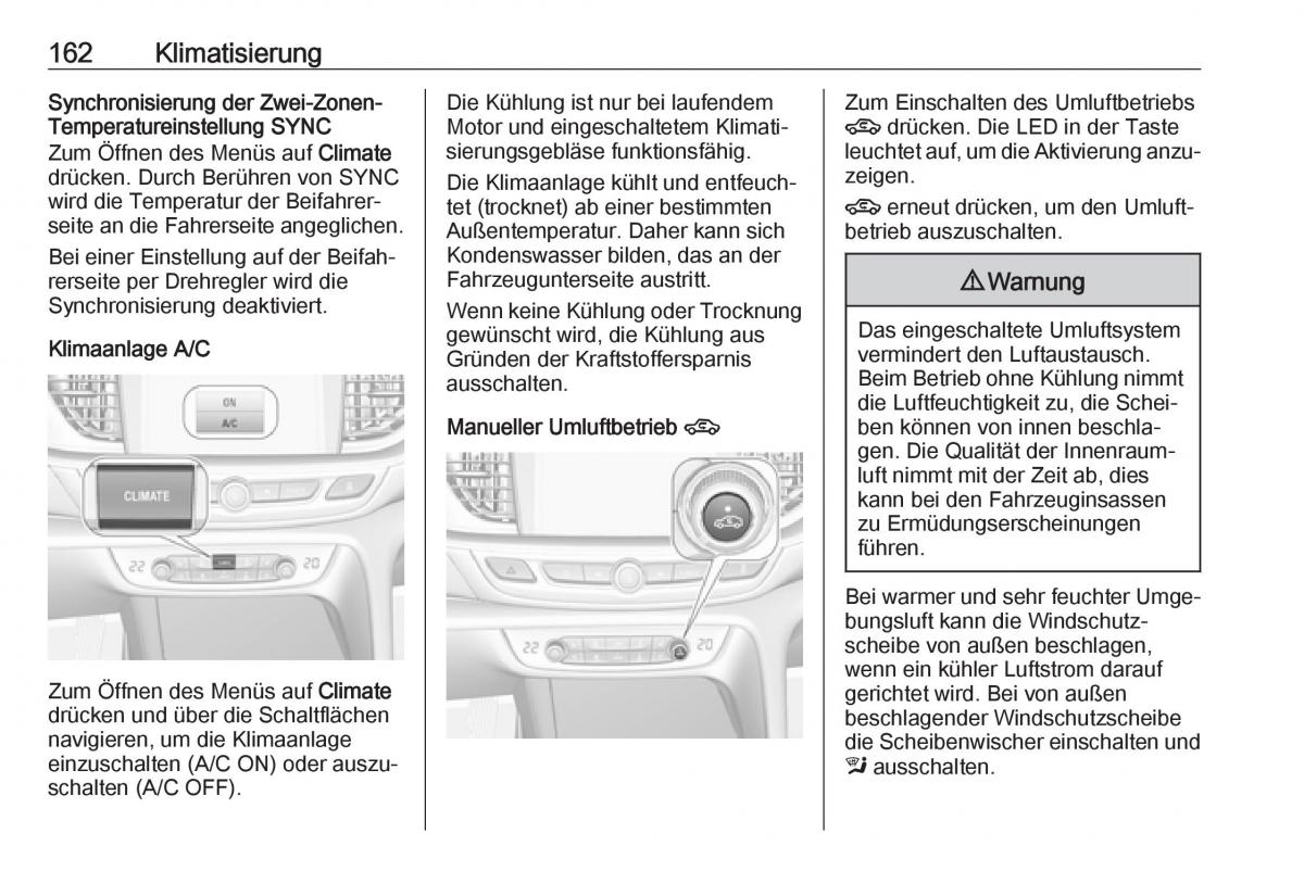 Opel Insignia B Handbuch / page 164