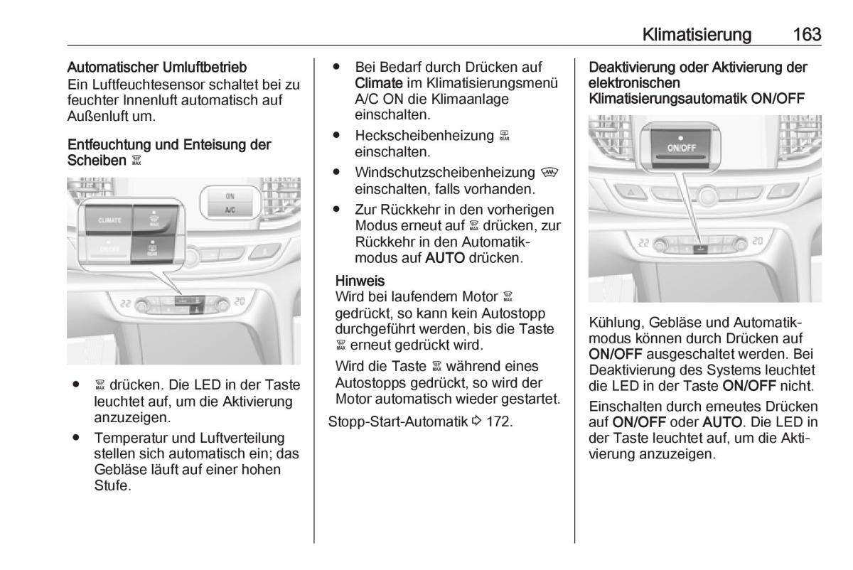 Opel Insignia B Handbuch / page 165