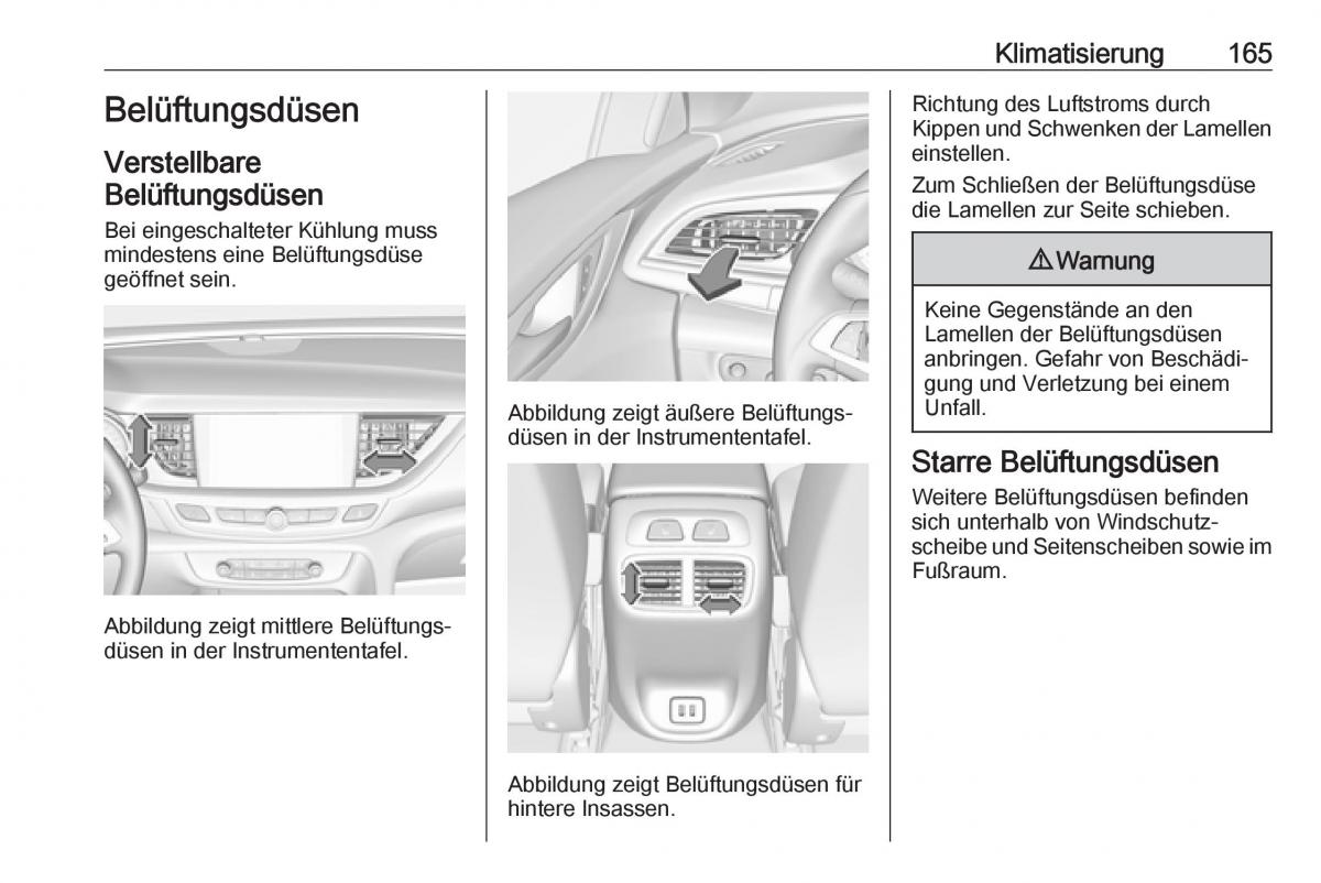 Opel Insignia B Handbuch / page 167