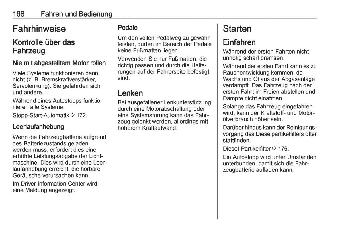 Opel Insignia B Handbuch / page 170