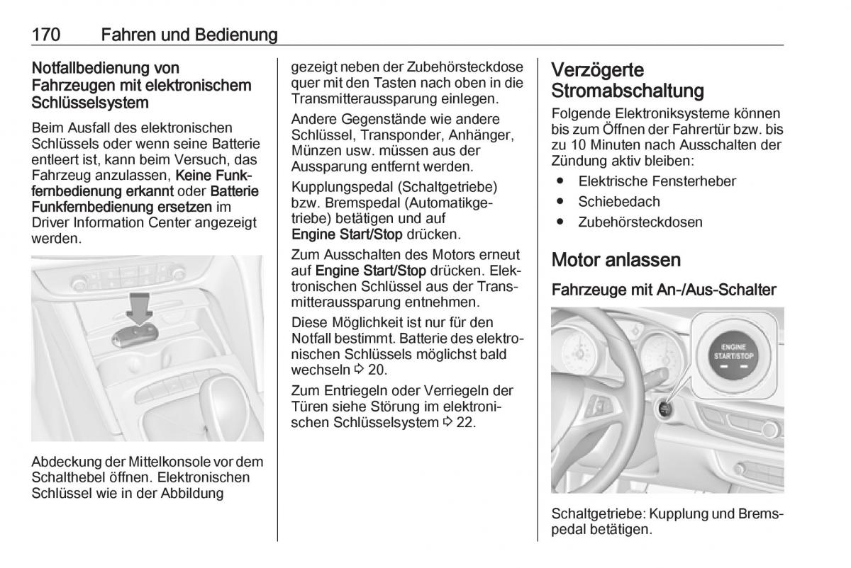 Opel Insignia B Handbuch / page 172