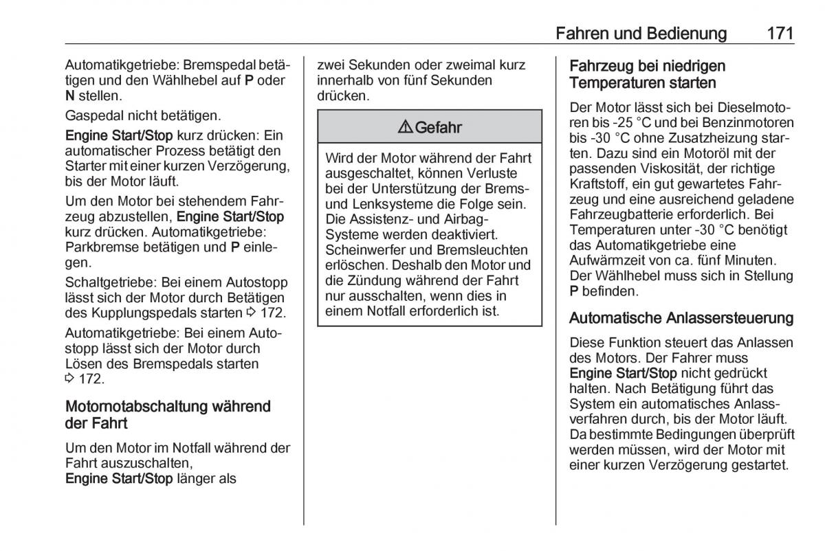 Opel Insignia B Handbuch / page 173