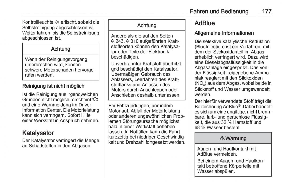 Opel Insignia B Handbuch / page 179