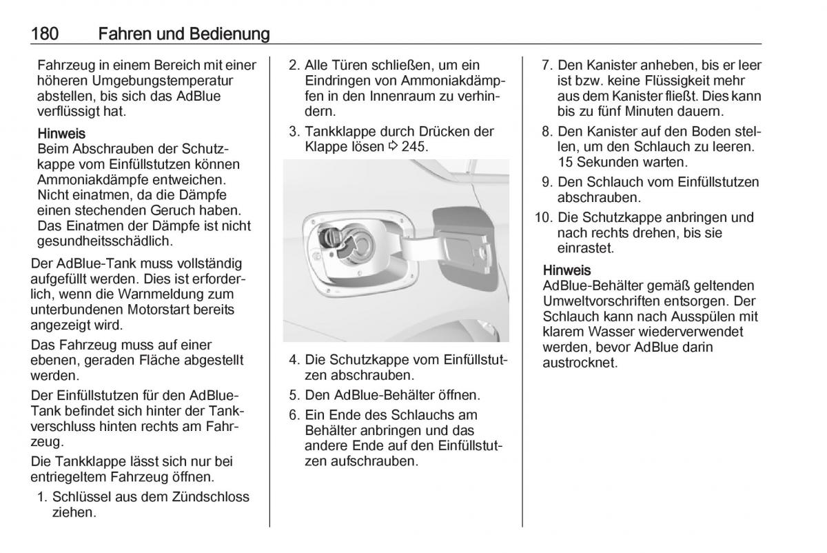 Opel Insignia B Handbuch / page 182