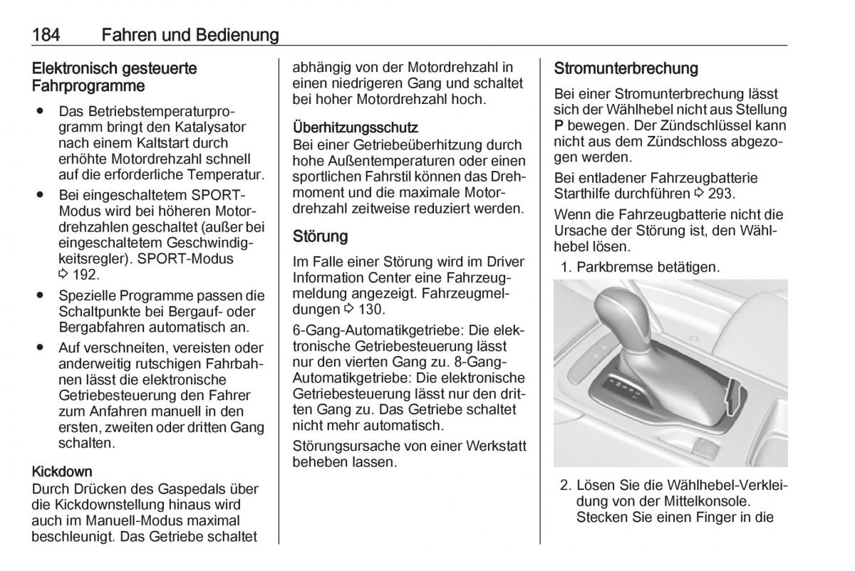 Opel Insignia B Handbuch / page 186