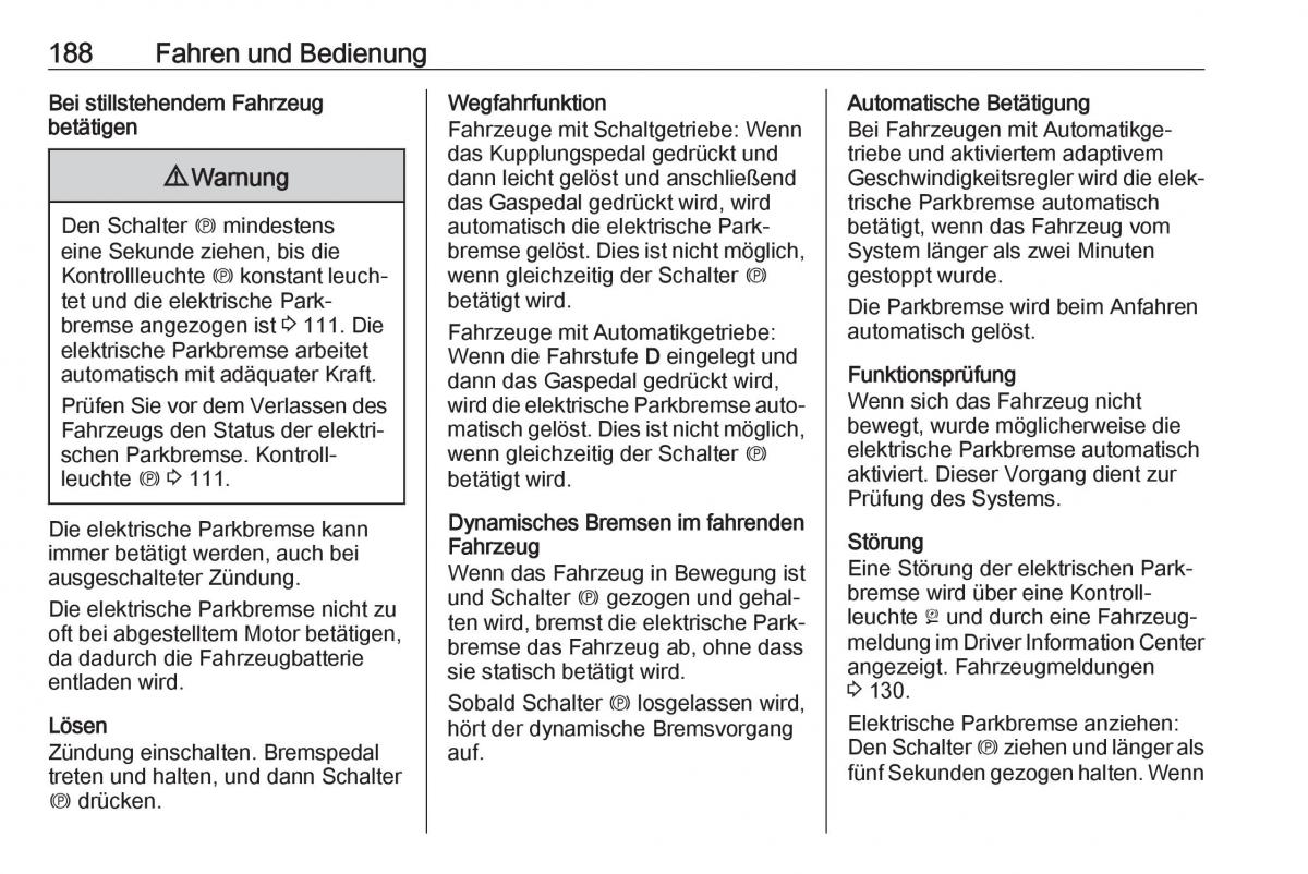 Opel Insignia B Handbuch / page 190