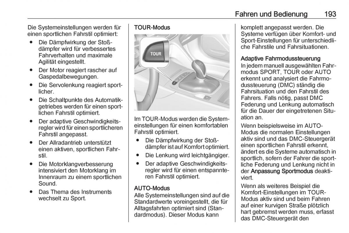 Opel Insignia B Handbuch / page 195