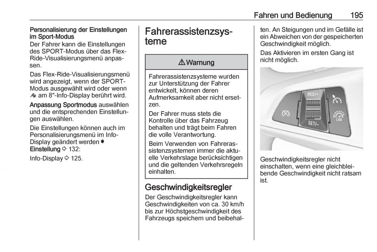 Opel Insignia B Handbuch / page 197