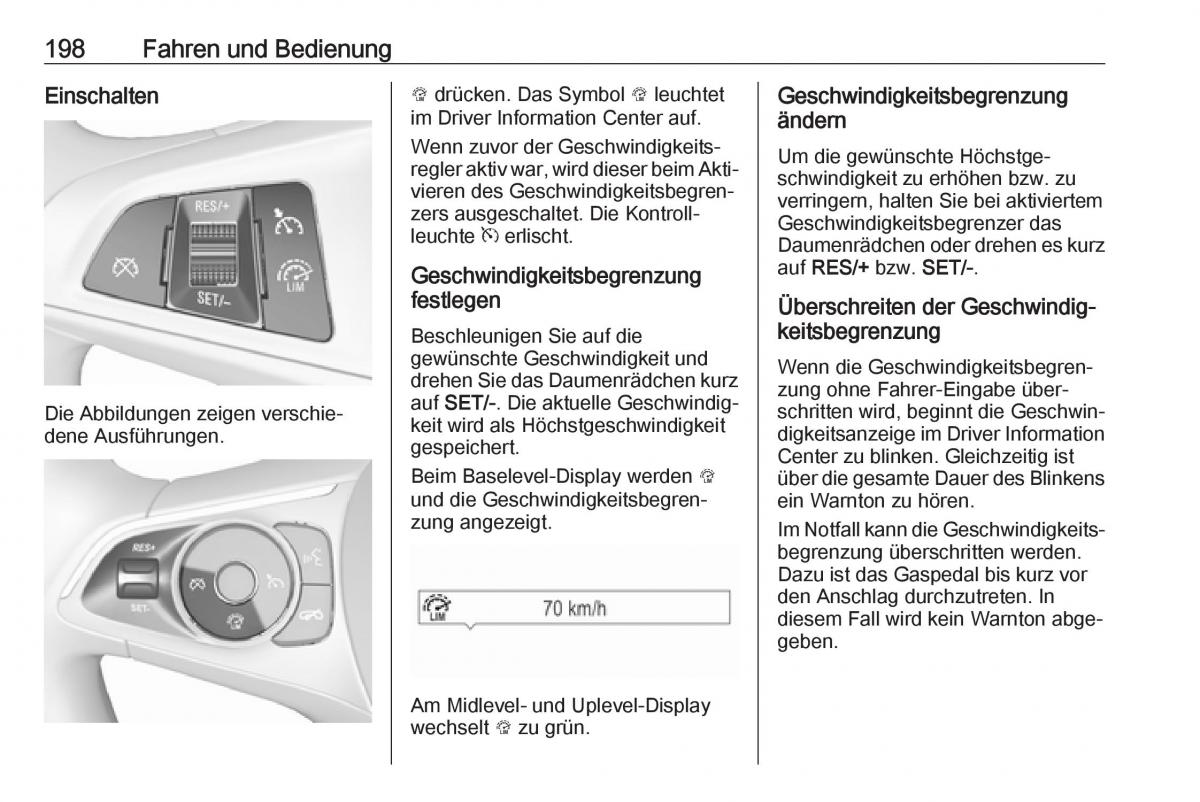 Opel Insignia B Handbuch / page 200