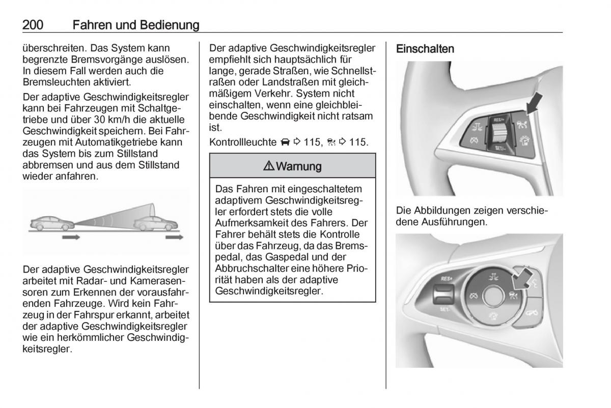 Opel Insignia B Handbuch / page 202