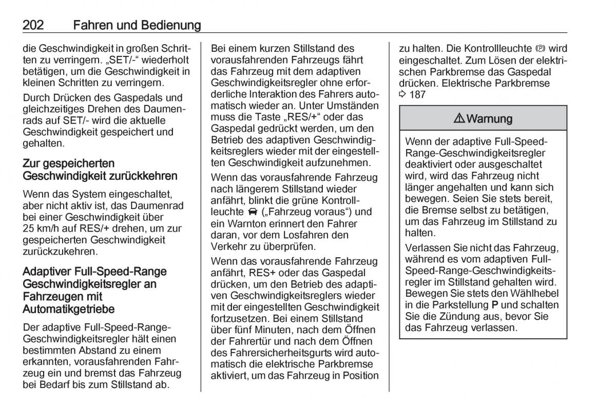 Opel Insignia B Handbuch / page 204