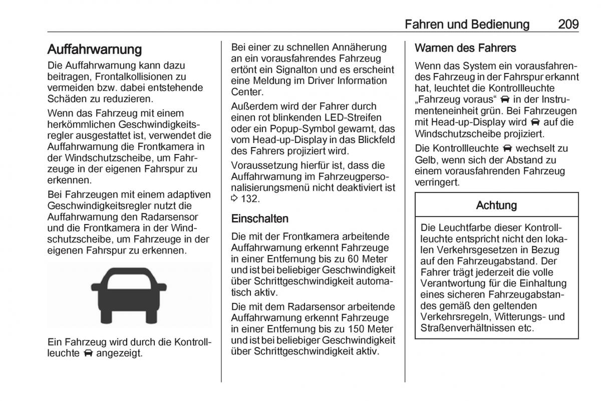 Opel Insignia B Handbuch / page 211