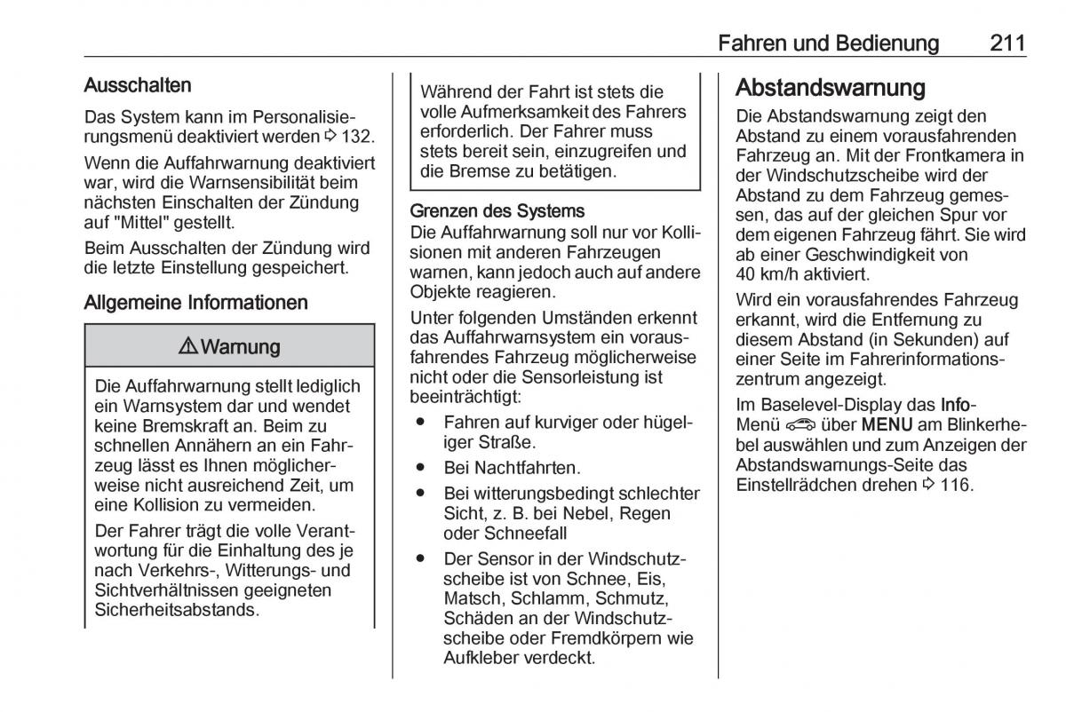 Opel Insignia B Handbuch / page 213