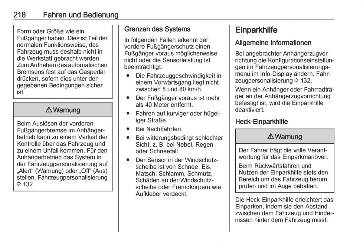 Opel Insignia B Handbuch / page 220