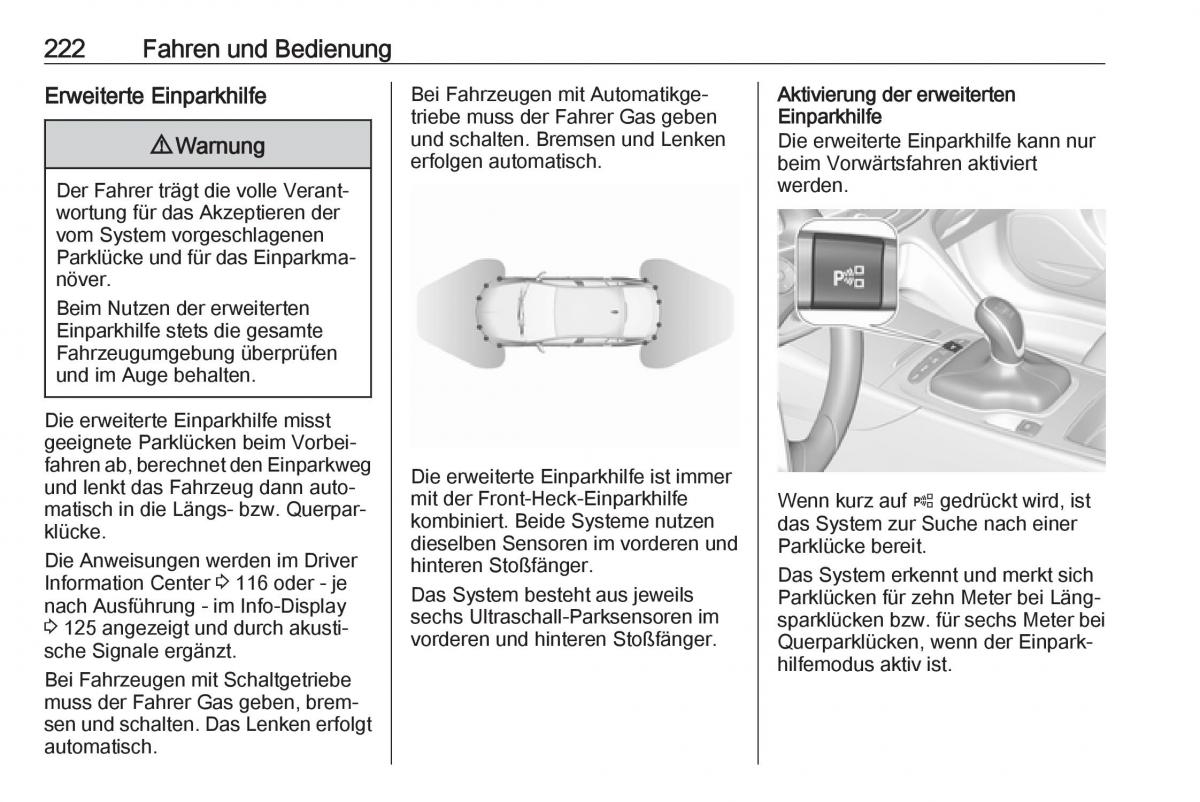 Opel Insignia B Handbuch / page 224