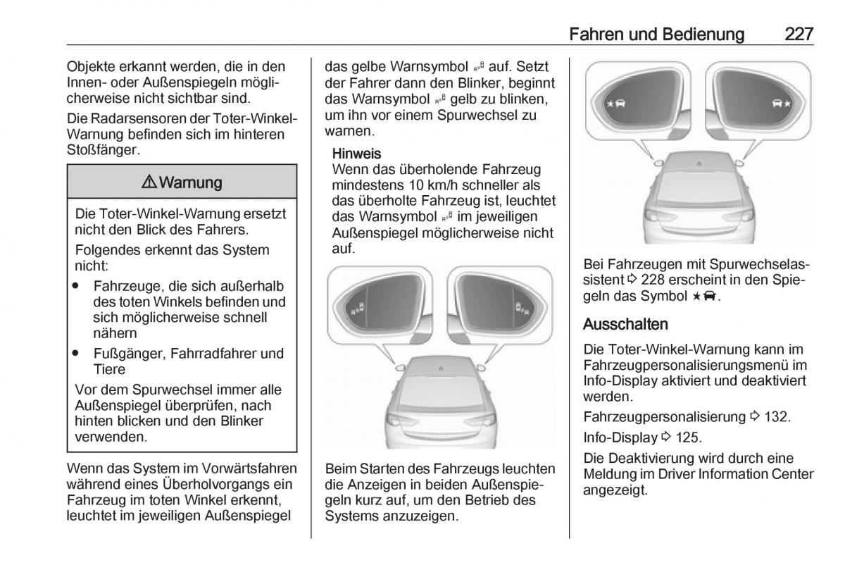 Opel Insignia B Handbuch / page 229